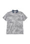 Men's Large Size Smoked Polo Collar Micro Patterned Short Sleeve T-Shirt 3Xl-4Xl-5Xl-6Xl - 4