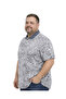 Men's Large Size Smoked Polo Collar Micro Patterned Short Sleeve T-Shirt 3Xl-4Xl-5Xl-6Xl - 2