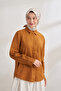 Chain Desen Twill Silk Scarf - Camel - 3