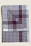 Set of 10 Gingham Kitchen Hand Towels and Tea Towels 50x70 Cm - 5