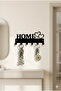 Black Metal Key Ring Home Double Heart Decorative Hanging Rack with Text Organizer Wall Hanger | |   Key Hanger Wall Key Holder Rack Key Organizer Entrance Hall Decoration Doorway Key Collector - 6