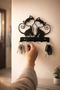 Black | |   2 Cat Keychains Black Cats in Love Metal Keyring Hanger Modern Wall Decor Wall Key Organizer Key Hanger Decorative Hanger Entrance Hall Doorway Organizer Jewelry - 2