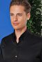 Men's Slim Fit Buttoned Collar Long Sleeve Cotton Classic Black Shirt Gk 716 - 6