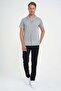 Men's Slim Fit Apaş Collar Modal Blend Short Sleeve Gray Shirt g 1590 - 4