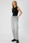 Women's Light Gray Skater Jean Pants – High Waist 100% Cotton Denim - 5