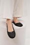 Tessa Black Color Braided Women's Ballerinas - 4
