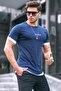 Basic Navy Blue Men's T-Shirt 4459