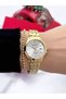Steel Strap Calendar Minimal Case Women's Wristwatch 3 Atm 2 Years Warranty + Bracelet Gift - 3