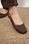 Tessa Brown Braided Women's Ballerinas - 3
