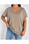 Trend Plus Size Mink Cotton Fabric V-Neck Premium T-Shirt