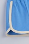Knitted Fabric Waffle Unisex Girls' Shorts 100% Cotton (Sax Blue) - 2