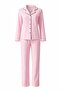 Striped Pink Shirt Long Sleeve Pajama Set - 5