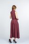 Women's Summer Burgundy Trendy Short Vest and Belted Skirt Set Stylish Daily Comfortable Two-Piece 1306 - 6