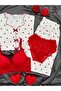 Women's Oslo Fabric Patterned Short Sleeve Pajama Set with Underwear - 3