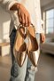 Metua Gold Pointed Toe Shoes with Blocked Sides (2 cm Heel) - 2
