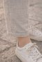 Women's Summer Synthetic Linen High Waist Elastic Skinny Leg Mom Pants C611 - 6