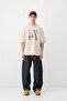 Washable Printed Oversize T-Shirt Stone