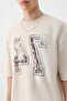 Washable Printed Oversize T-Shirt Stone - 4