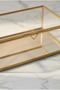 XL Glass Gold Jewelry Engagement Accessory Box - 7