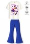 Girl's Full-Fit Top Oversize Bottom Leggings Hun Design12 Top and Bottom Set - 2