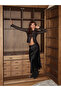 Six-Lace Satin Skirt - Black - 2