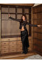 Six-Lace Satin Skirt - Black