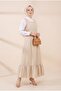 Double Suit with Buttoned Top Shirt -Beige