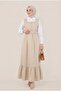 Double Suit with Buttoned Top Shirt -Beige - 2