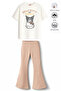 Girl's Full-Fit Top Oversize Bottom Leggings Hello Design6 Bottom Top Set - 2