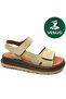 Garnet Genuine Leather Comfort Orthopedic Women's Sandals Beige