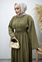 Double Tie Clip Dress Tsd260185 Khaki - 2
