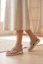 Elit 26Yrhmm-027 Women's Genuine Leather Orthopedic Flat Sandals Beige