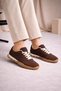 Brown Suede Detailed Women's Sneaker – Comfortable for Daily Wear, Non-Slip Sole, Stylish Sports Shoes - 5