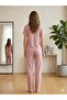 Women's Zero Collar Polyviscon Short Sleeve Pajama Set - 4