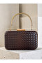 Brown Hand-Woven Leather Special Series Women's Evening Dress Bag - 3