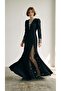 Stone Embellished Chest and Armhole Slits, Tulle Detailed Dress