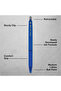BP-1 RT-M-BL Medium Retractable Ball Pen, 0.7mm, Blue, Pack of 2, 24Pcs