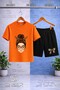 Kids' Girls' Ribbon Full Face Custom Printed Crew Neck 3-Piece T-Shirt - Shorts Set - 3