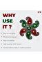 Decorative Diya Rangoli Stickers – Red/Green – 5Pc Set For Diwali & Traditional Festival Décor - 3