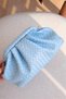 The Moiss Baby Blue Color Knitted Textured Scholarship Mini Size Women's Hand and Shoulder Bag 22*14 - 3
