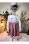 Girl's Summer Hat Dress Anti-Sweat Cotton Rabbit Dried Rose Dress - 7