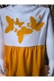 Girl's Summer Layered Skirt Dress Anti-Sweat Cotton Butterfly Orange - 3