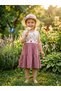 Girl's Summer Hat Dress Anti-Sweat Cotton Floral Ladybug Dried Rose - 3