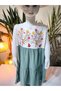 Girl's Summer Hat Dress Anti-Sweat Cotton Floral Ladybug Water Green - 5