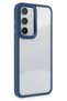Samsung Galaxy A35 Case Transparent Hard Silicone Cover with Colored Edges and Camera Detail
