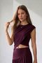 Asymmetrical Cut Draped Summer Blouse Stylish Casual Women's Top - 2