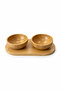 Bamboo 2-Piece Bowl and Presentation Plate Set – Stylish Presentation, Snack and Treat Set - 2