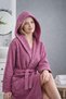 Cotton Hooded Bathrobe Unisex Women's Men's Soft Textured Premium Bath Robe - 2