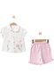Baby Girl Short Sleeve Floral Top and Shorts Set 100% Cotton - 2