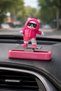 In-Car Number Display with Pink Panda Figure, Hidden Parking Phone Number - 2